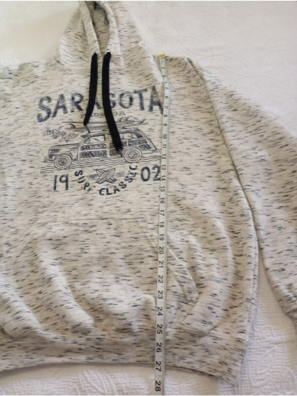 Vintage-Style Pacific & CoSarasota Florida Hoodie Surf Life Graphic Size L - Picture 10 of 11